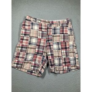 Jos A Bank Shorts Men's 36 Madras‎ Plaid 8 Inch Inseam Casual Preppy Golf